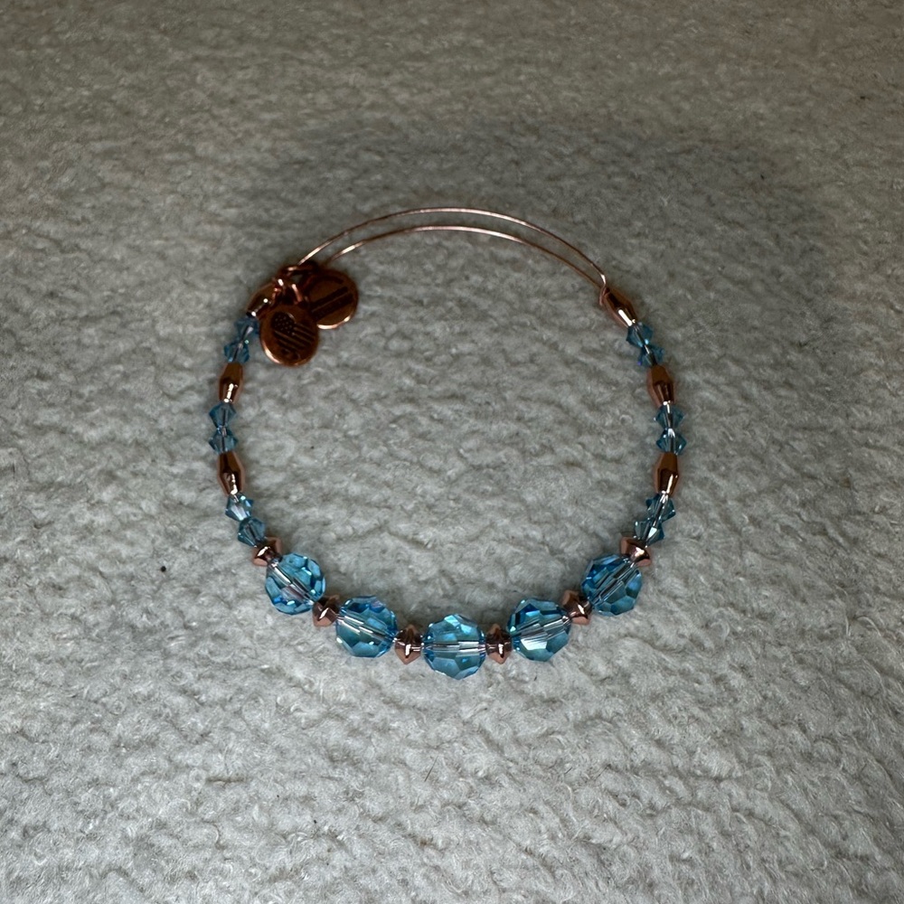 Alex and Ani Beaded Rose Gold Bracelet